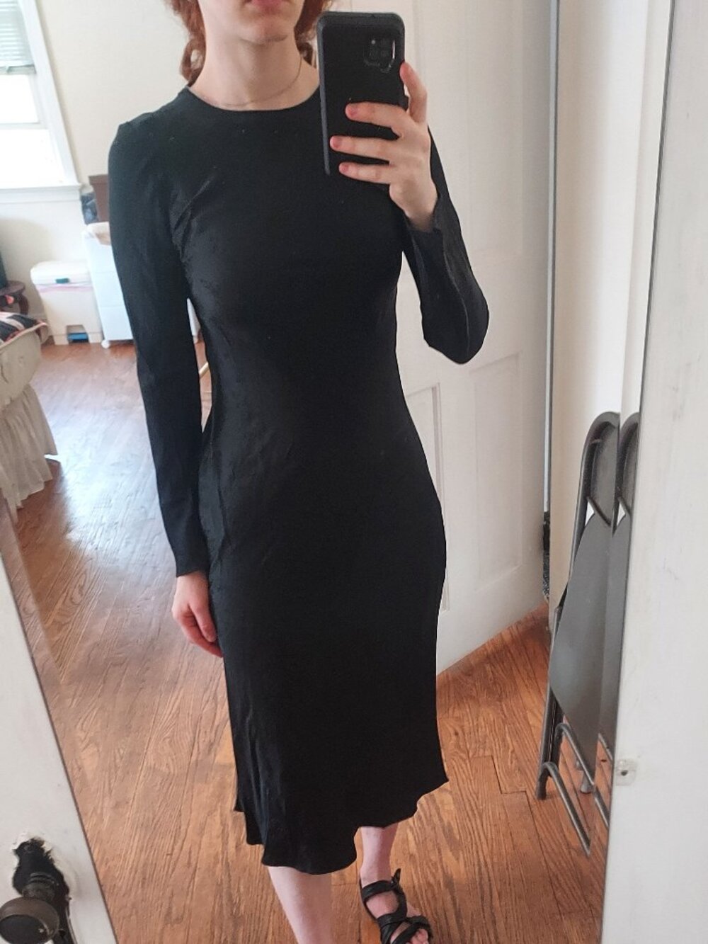 Realisation Par The Owens Voodoo Black Jacquard Long Sleeve Dress